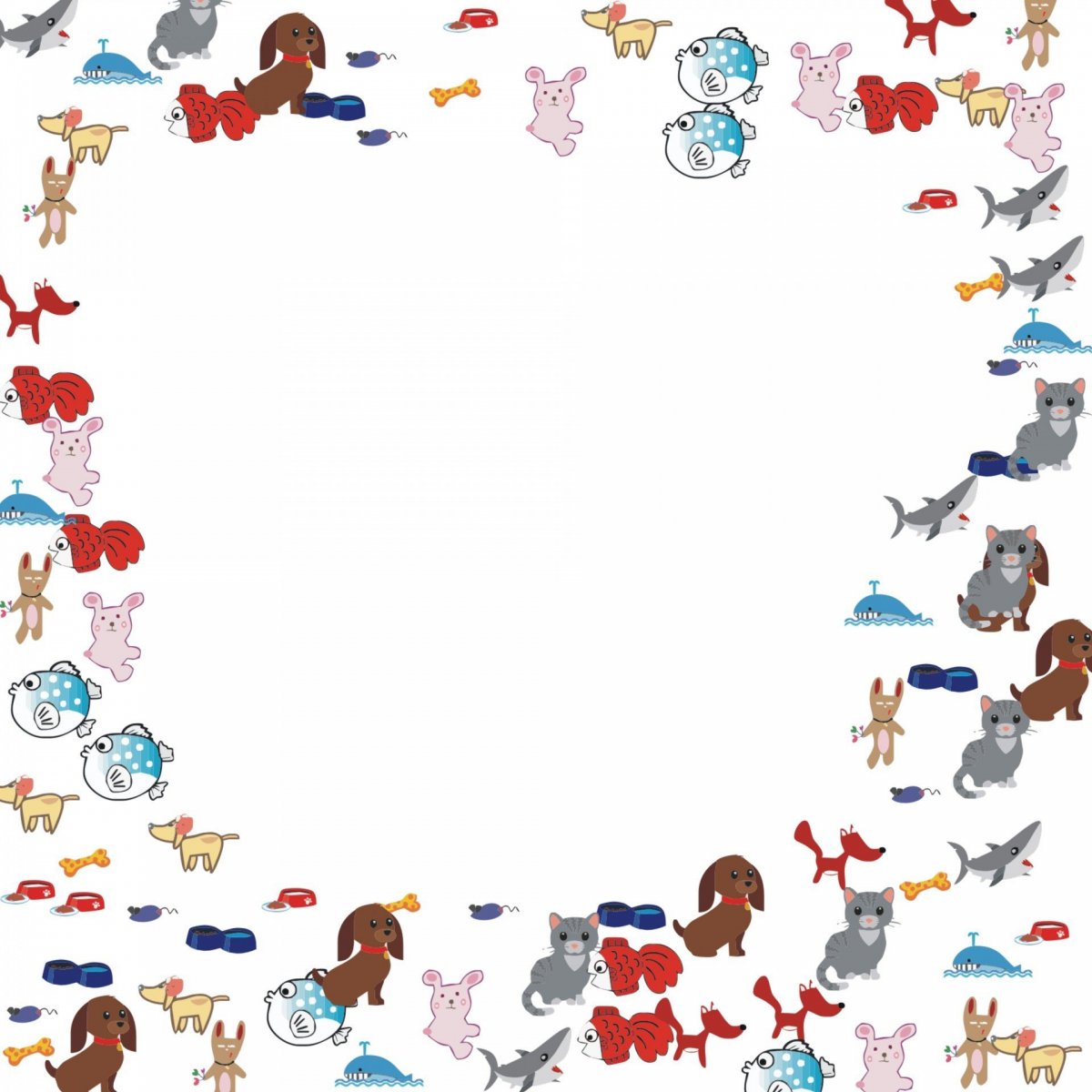 Рамка для текста домашние животные