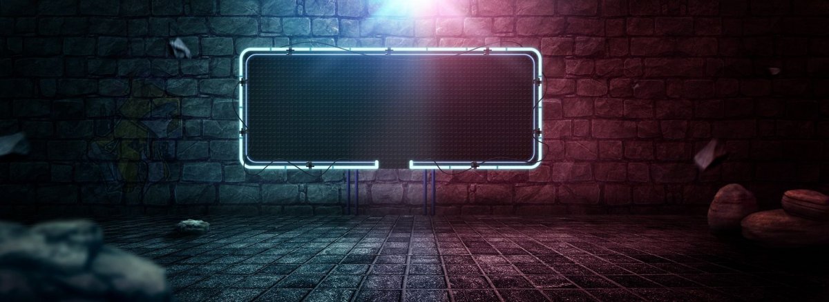 Кирпичная стена с подсветкой