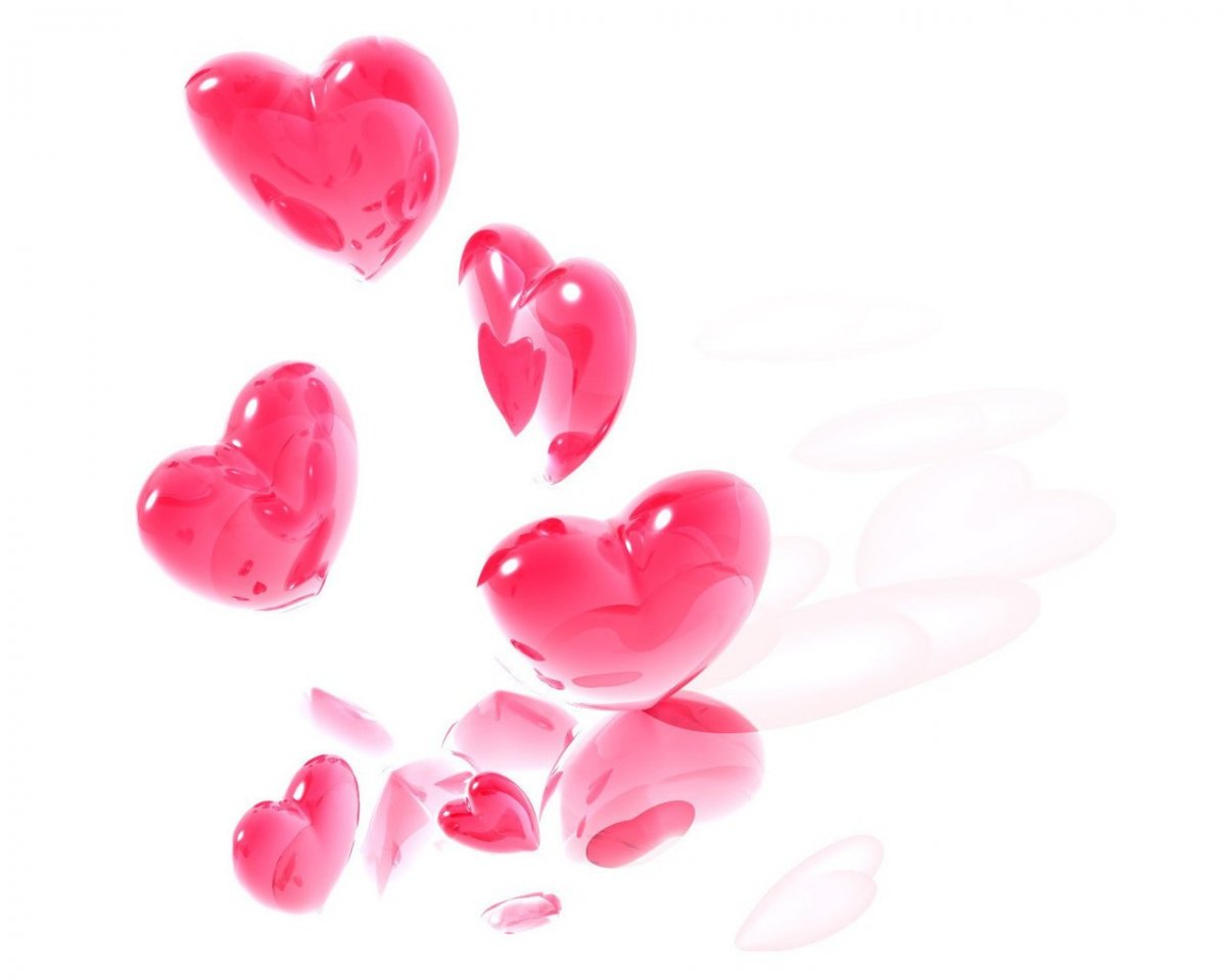 Розовые сердечки