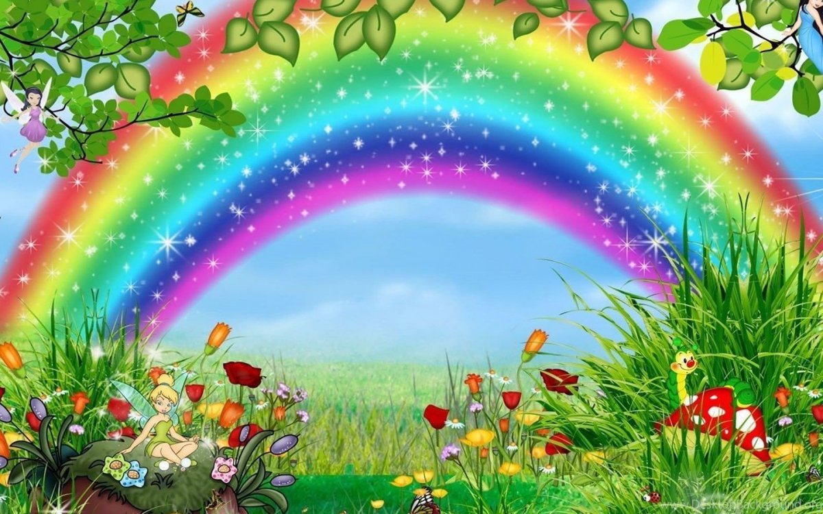 Полянка с радугой