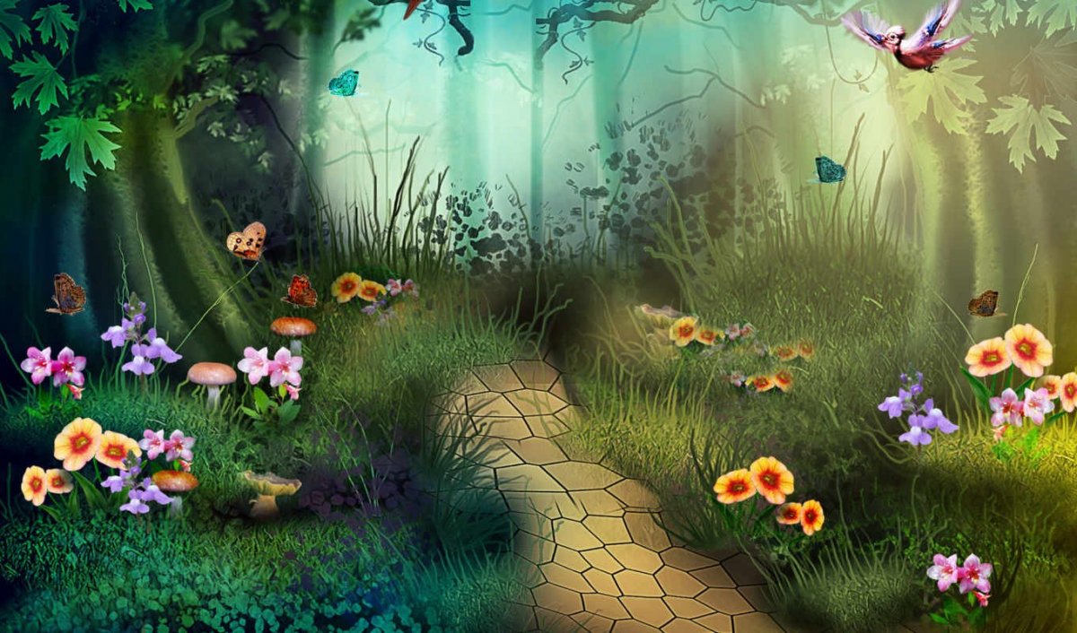 Сказочный лес фон