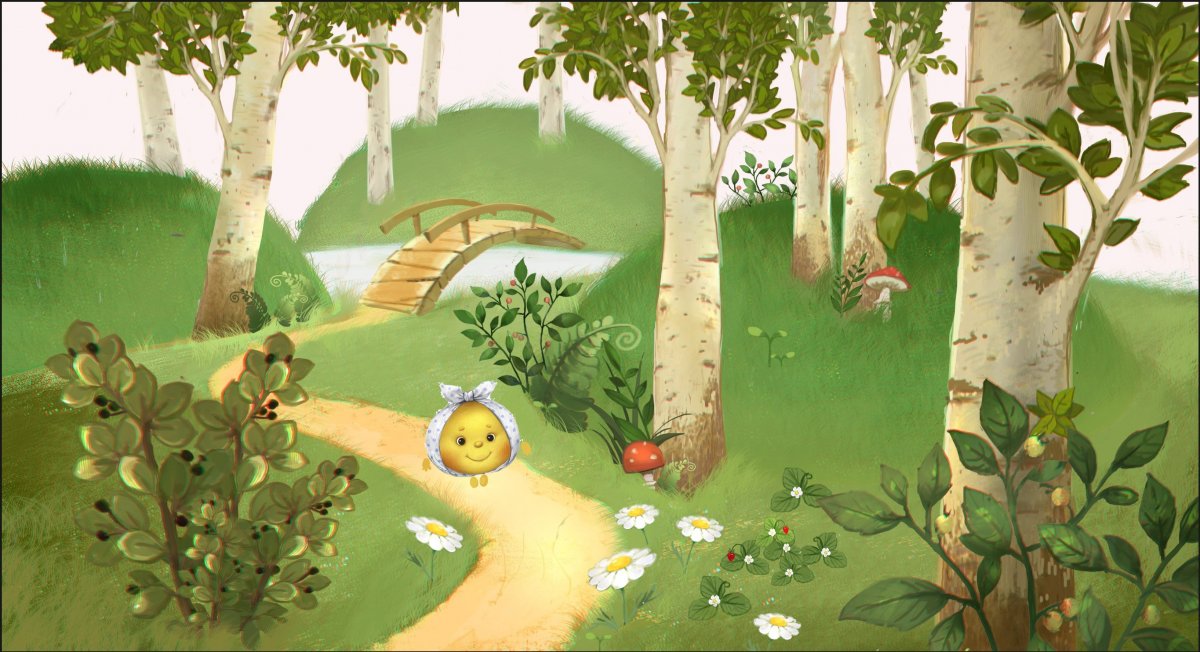 Фон для сказки Колобок