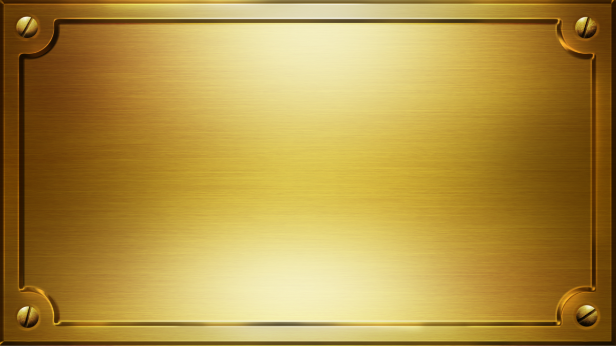 Золотая табличка для надписей