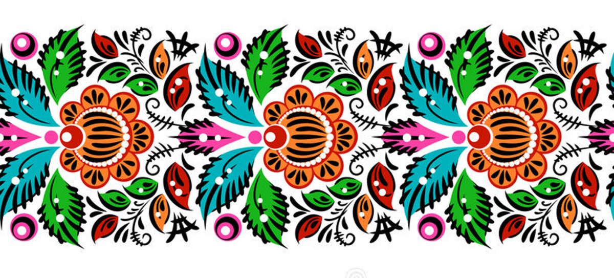 Фон Городецкой росписи