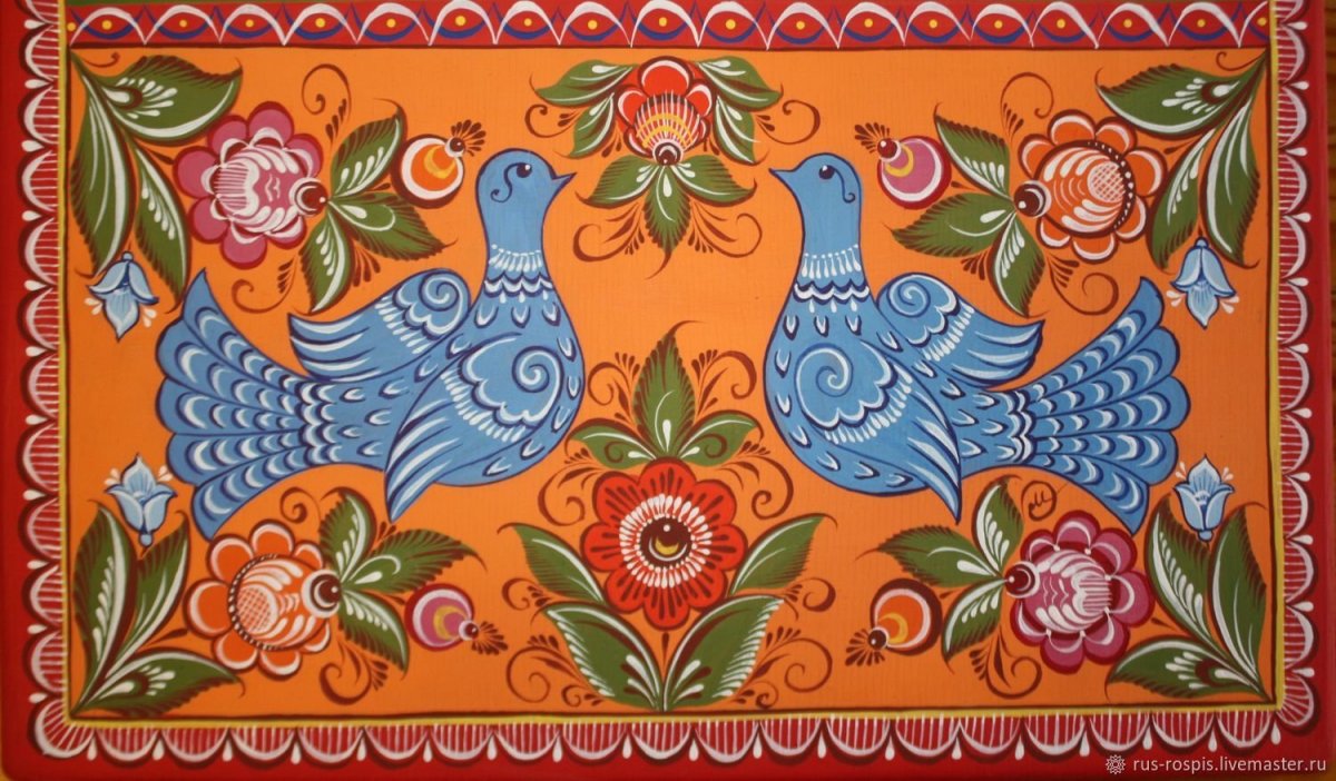 Расписное панно Городецкая роспись