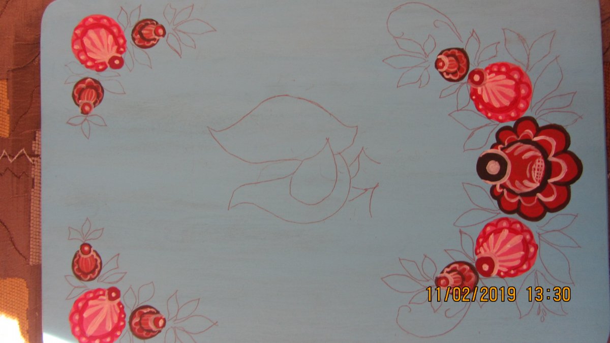 Рамка Городецкий узор