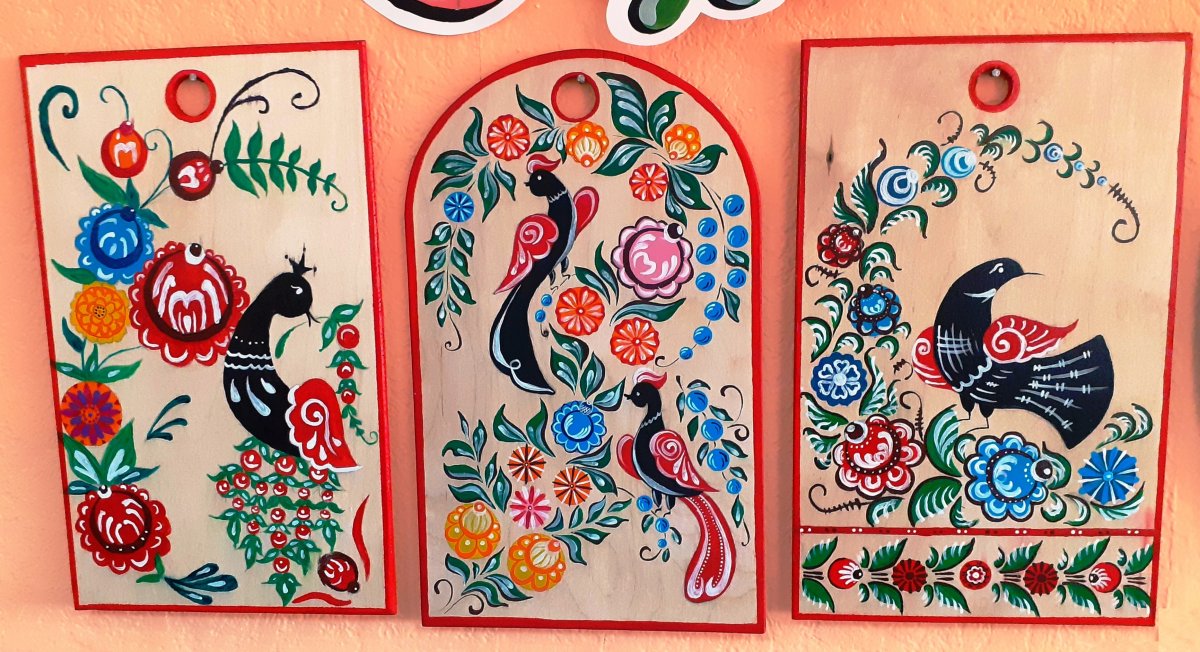 Птицы в Городецкой росписи