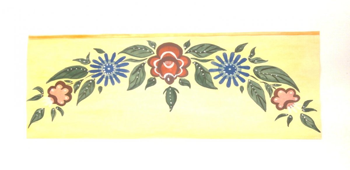 Городец кухонная доска Городецкая роспись