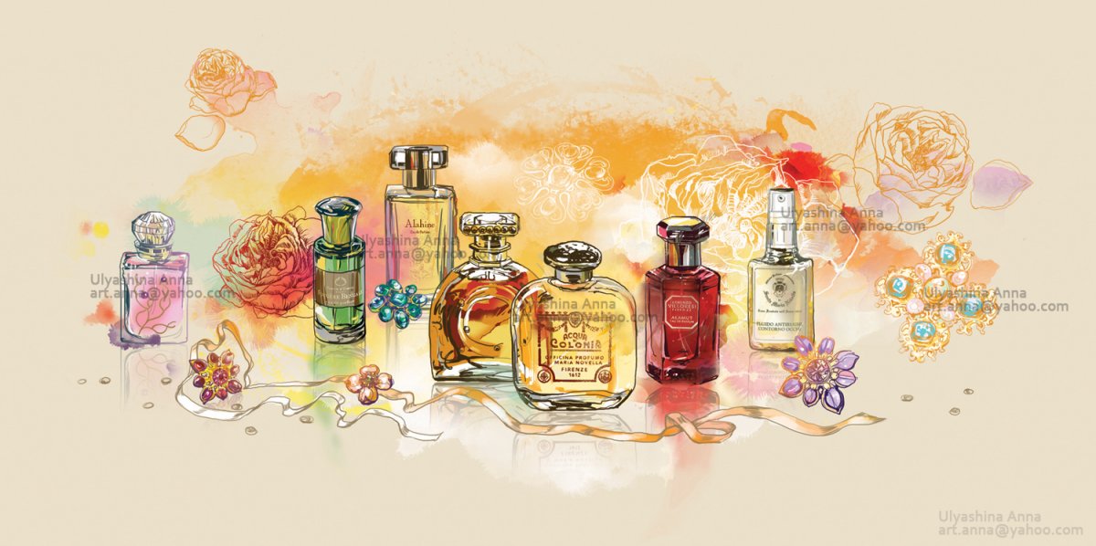 Открытка с косметикой