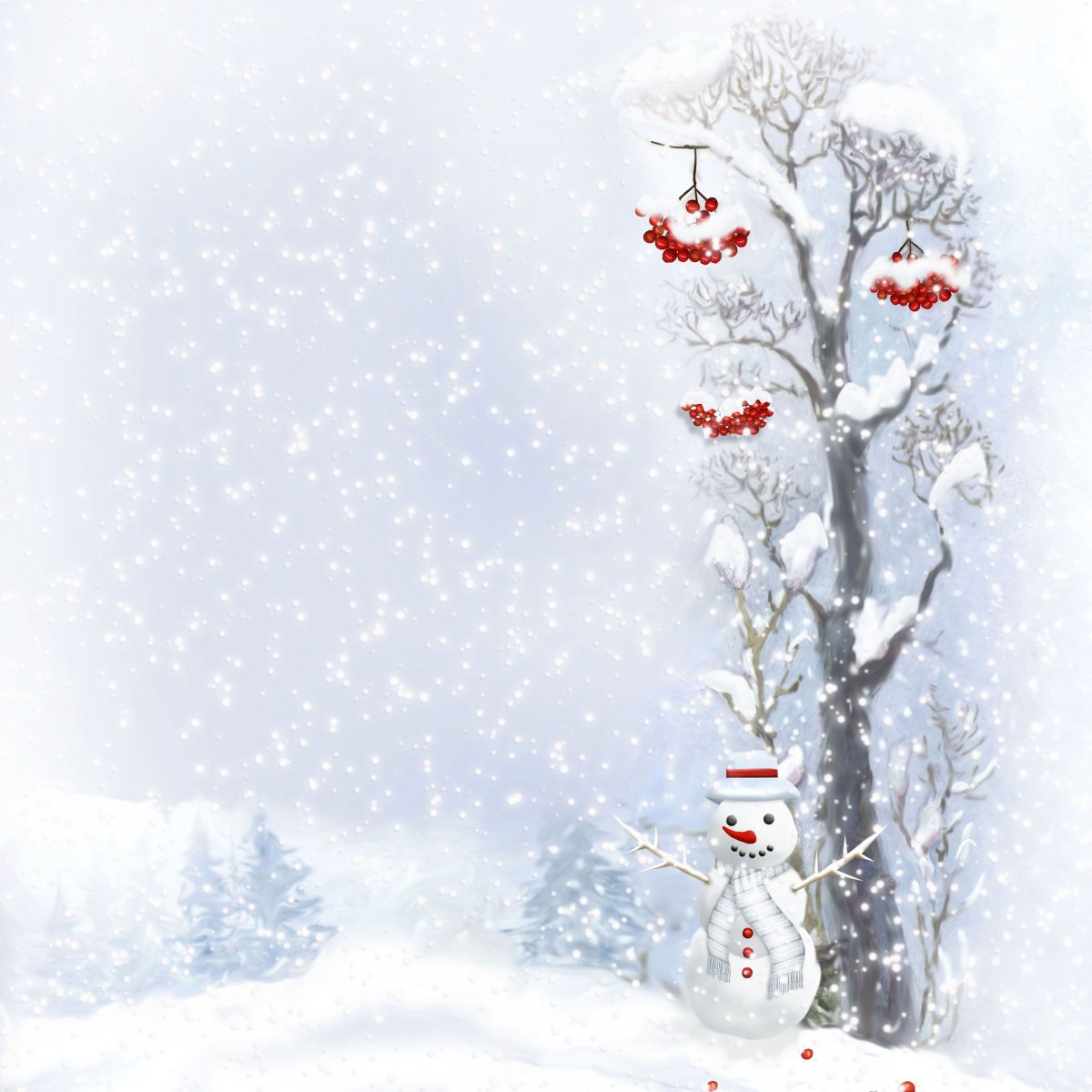 Фон снежинки