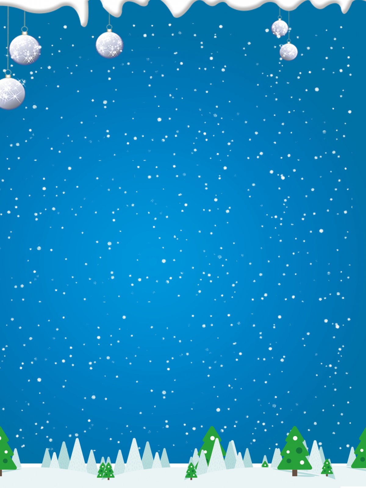 Голубой фон со снежинками