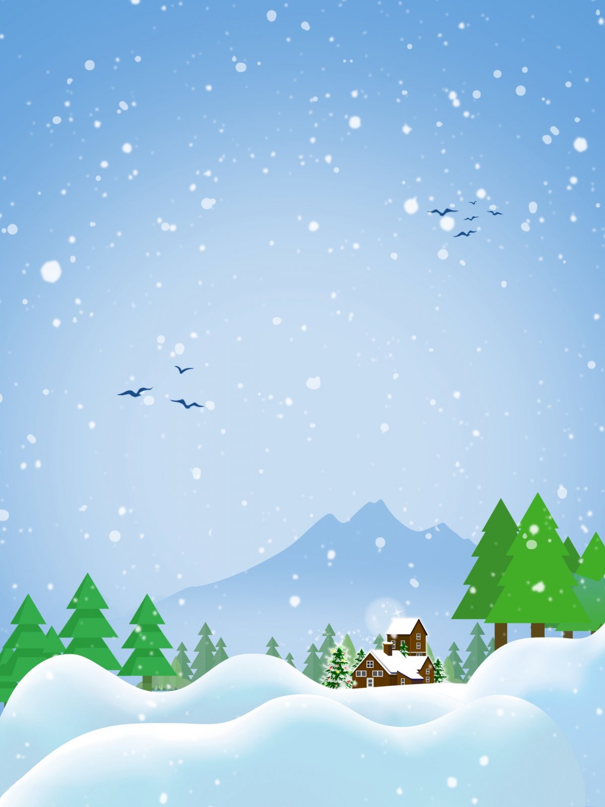 Зимний фон светлый