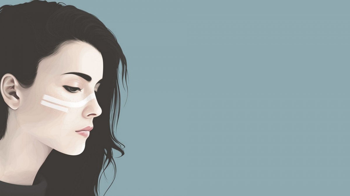 Лицо девушки Минимализм