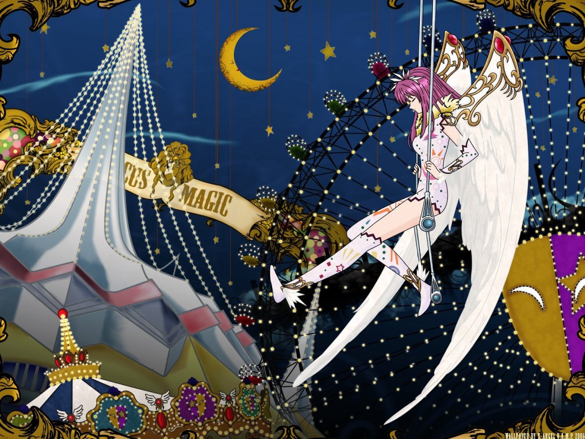 Заброшенный парк аттракционов ночью