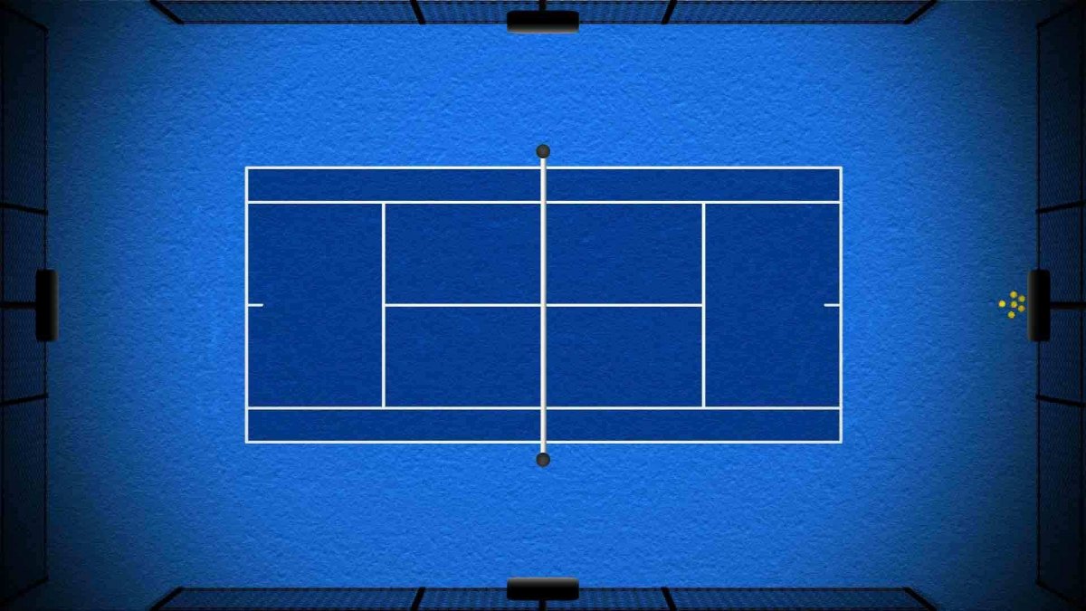 Теннисный корт вид сверху