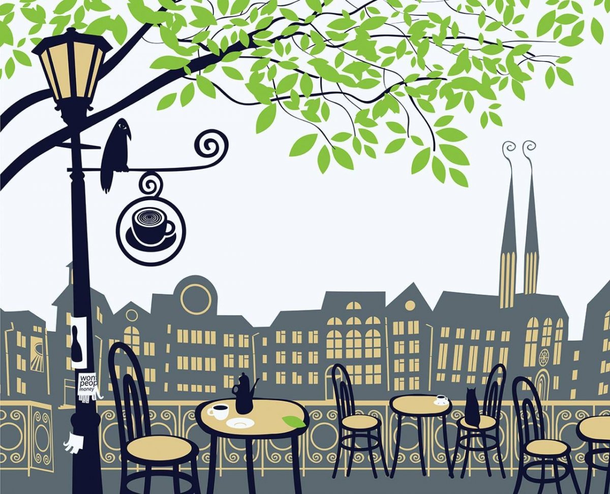 Фотообои уличное кафе