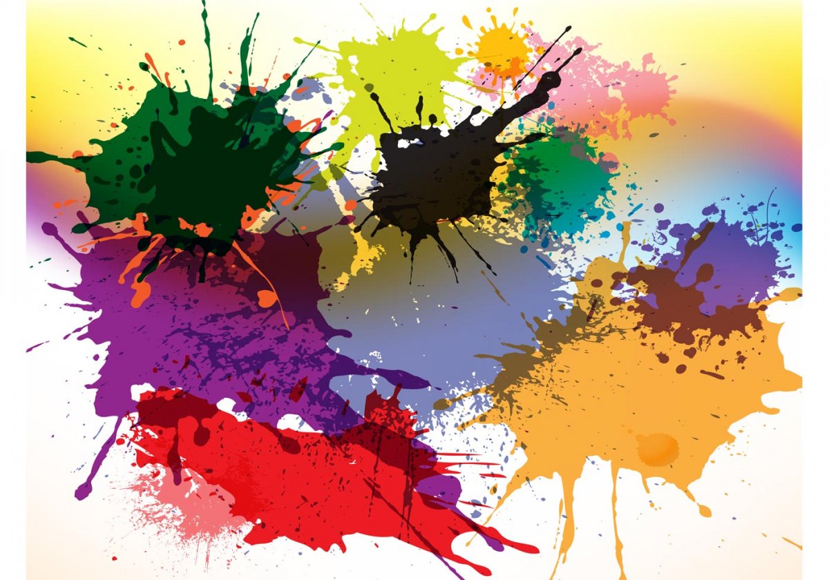 Красивые Кляксы красками