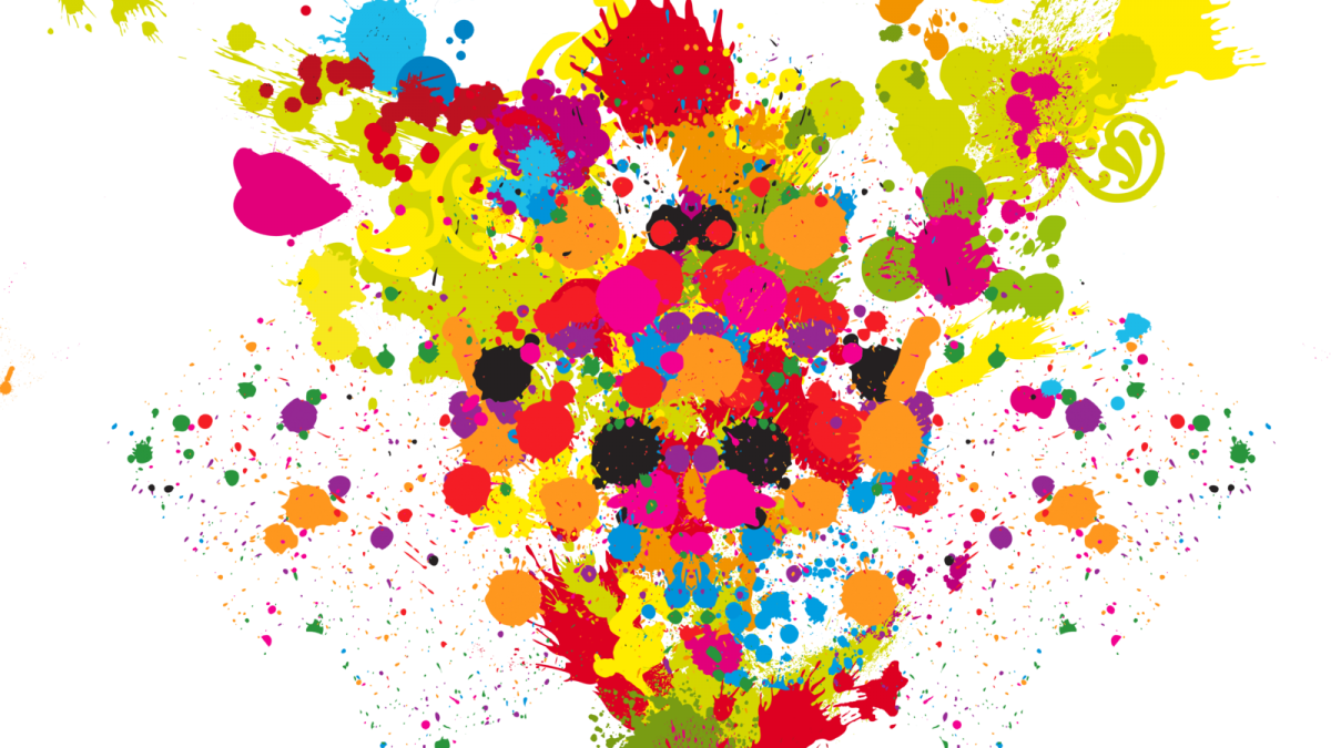 Фон с кляксами от краски