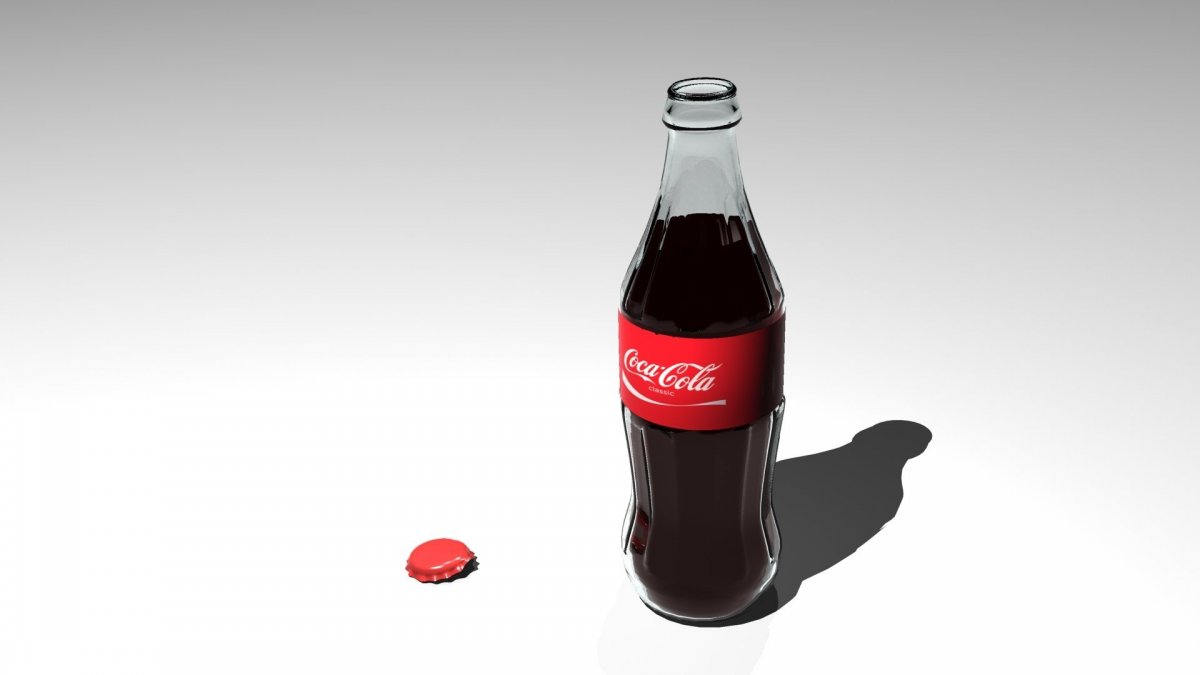 Бутылка колы на столе