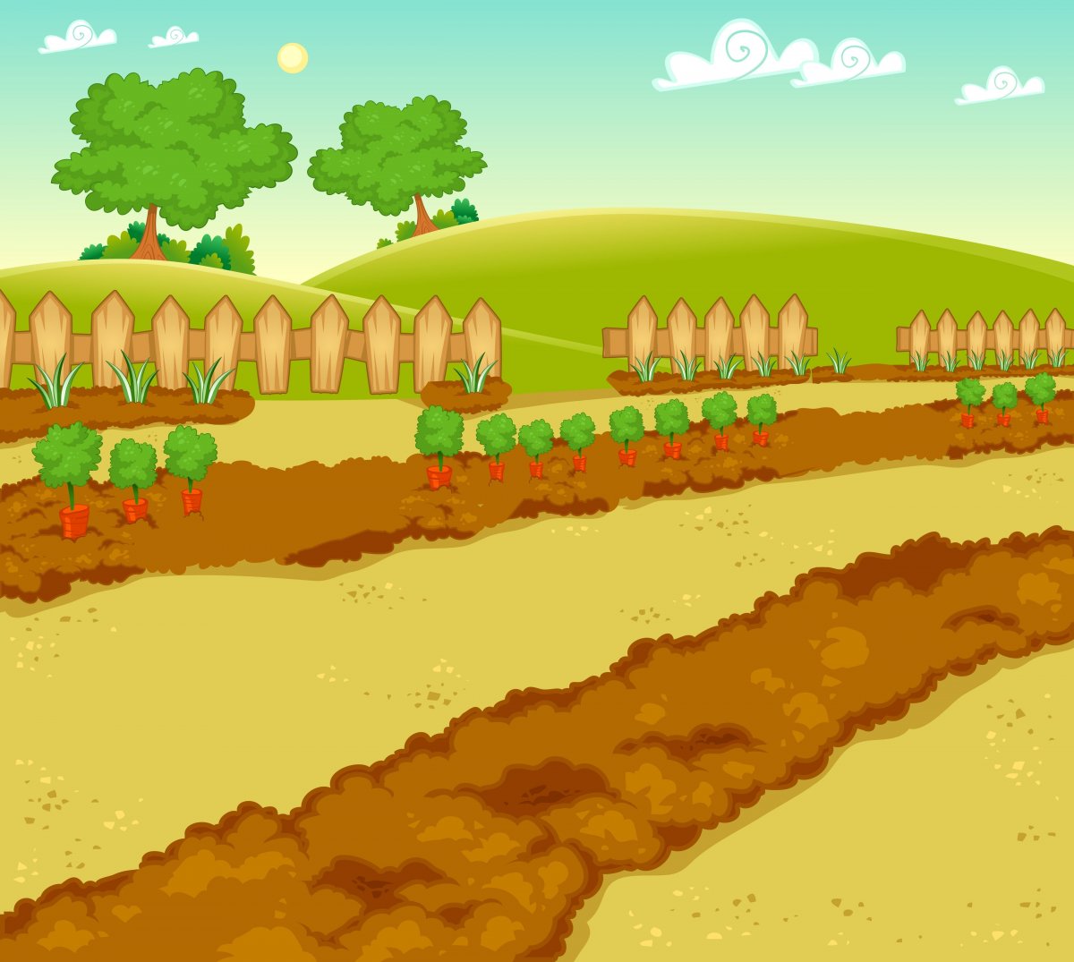 Огород с грядками для детей