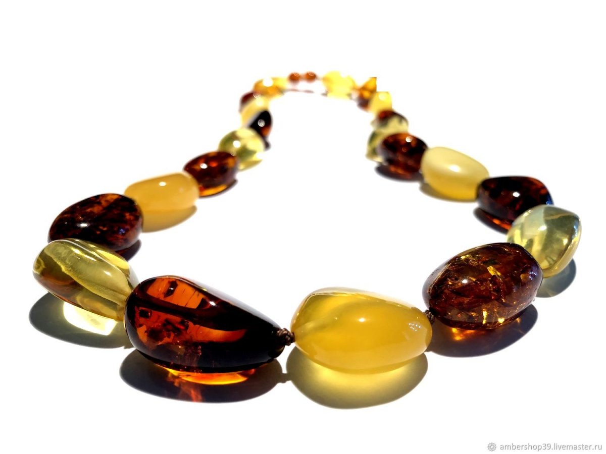 Бусы янтарь Мерло