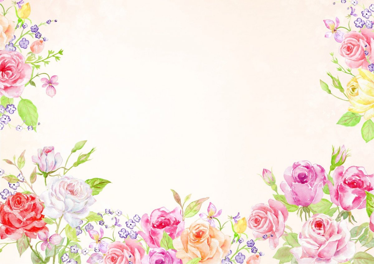 Акварельные цветы фон