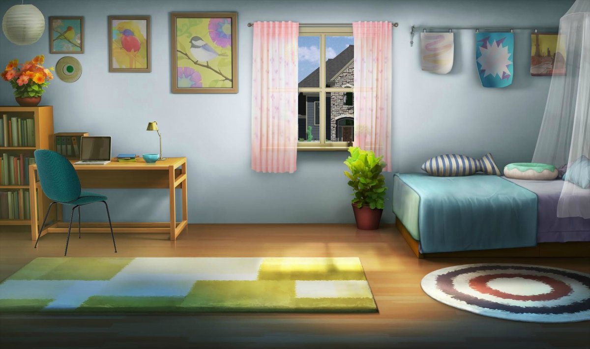 Аниме фон детская комната