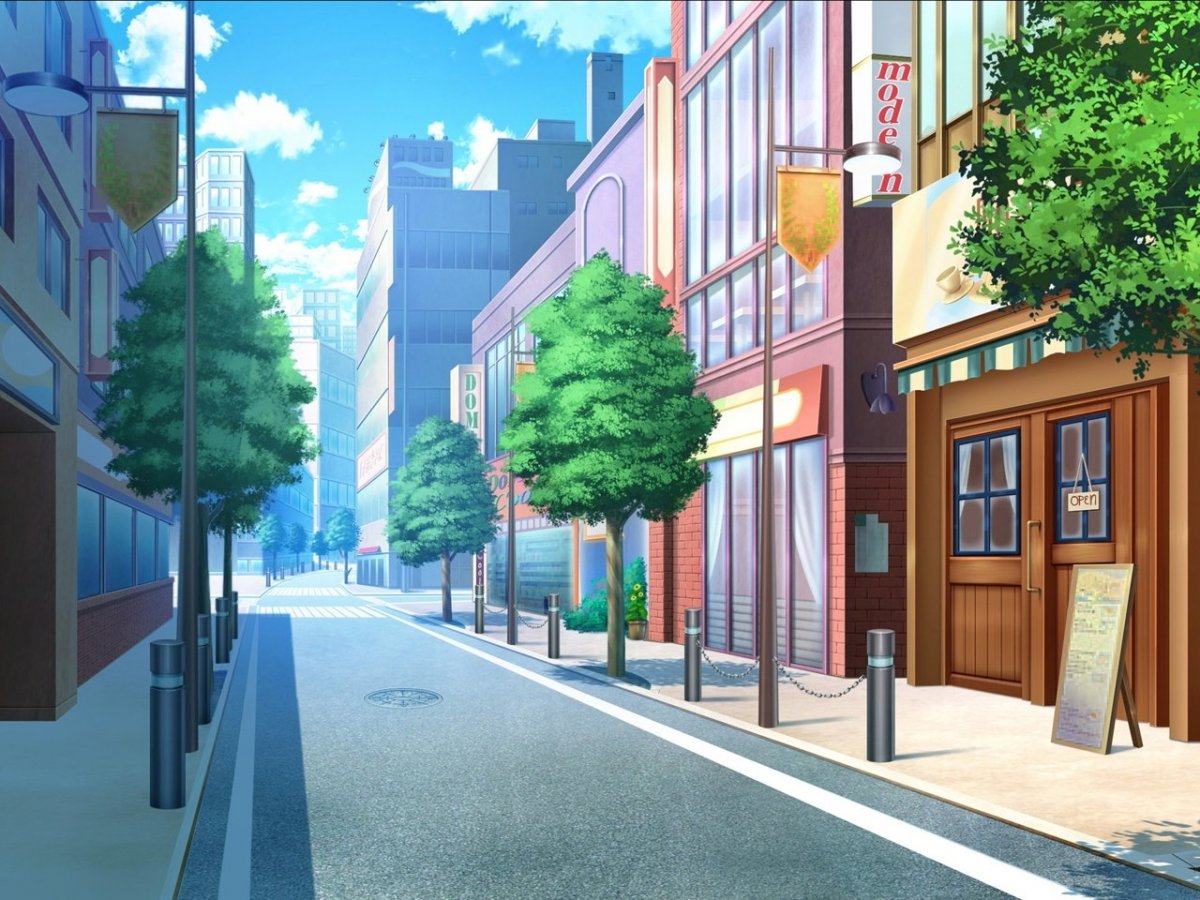 Аниме фон город