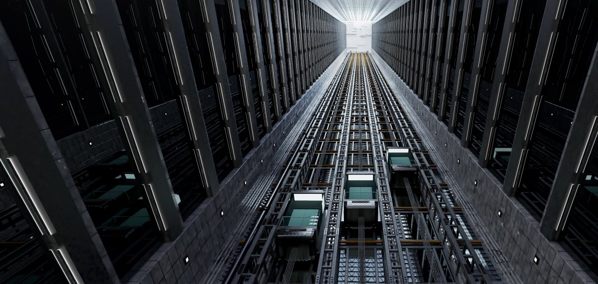 Скоростной лифт в небоскребе