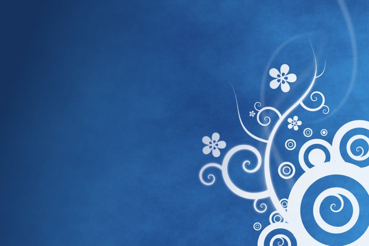 Голубой фон с узорами