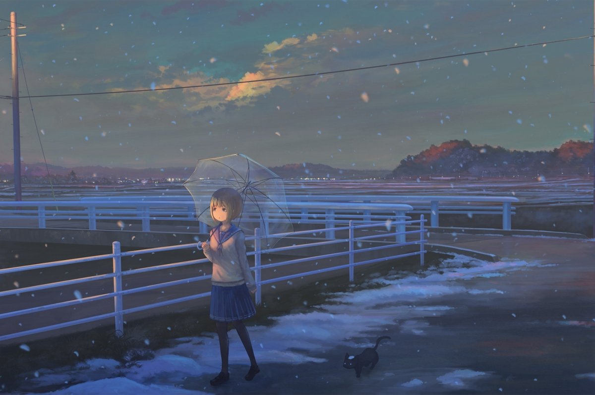 Аниме арты на рабочий стол Повседневная