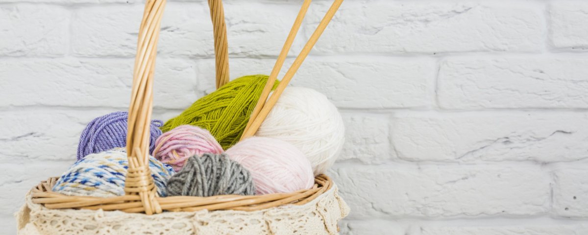 Пряжа в корзинке