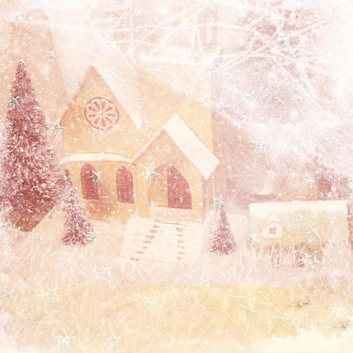 Зимний фон для скрапбукинга