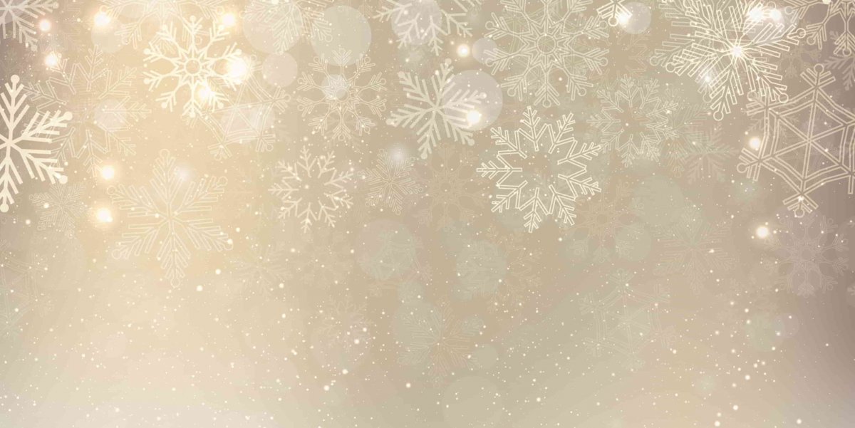Золотистый фон со снежинками