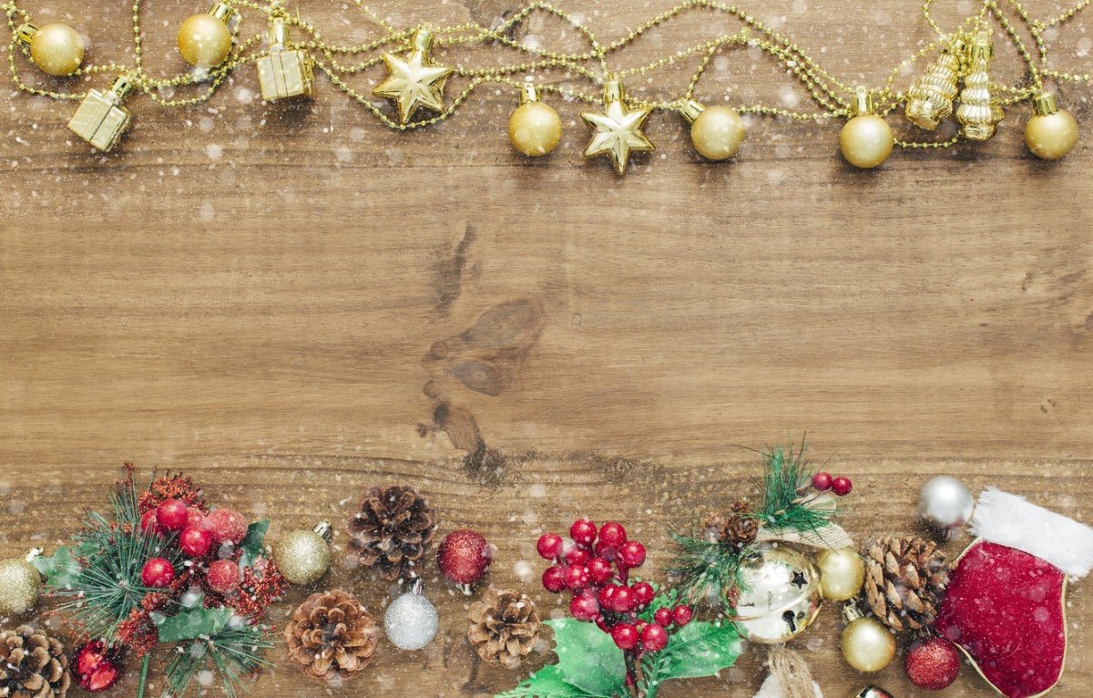 Новогодний необычный декор для фона