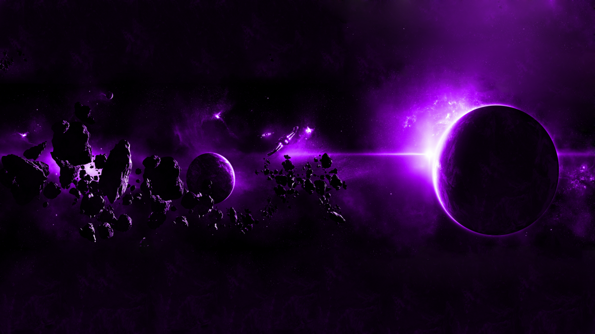 Космос с фиолетовым оттенком