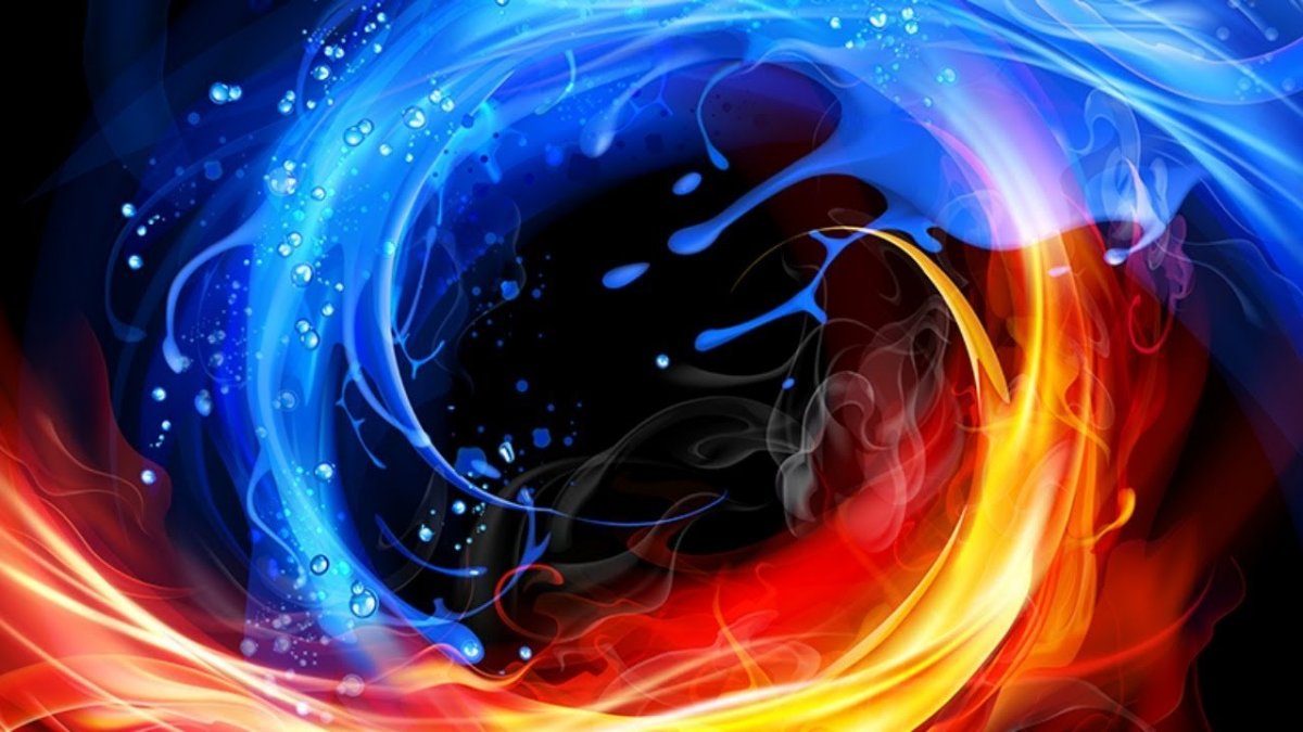 Огонь синий и красный