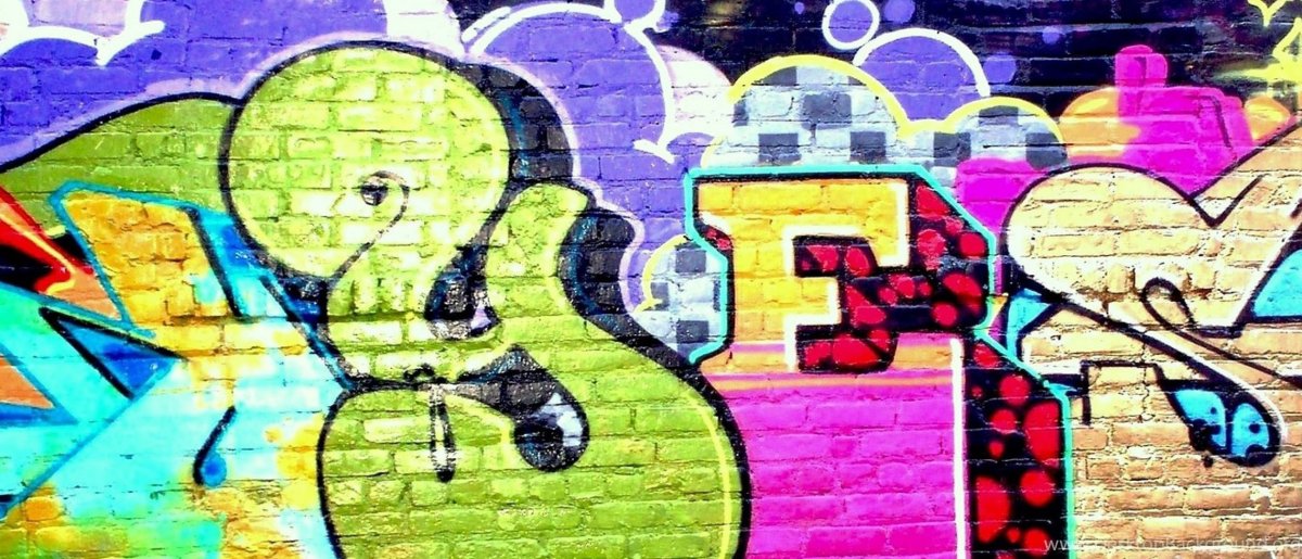 Граффити на кирпичной стене