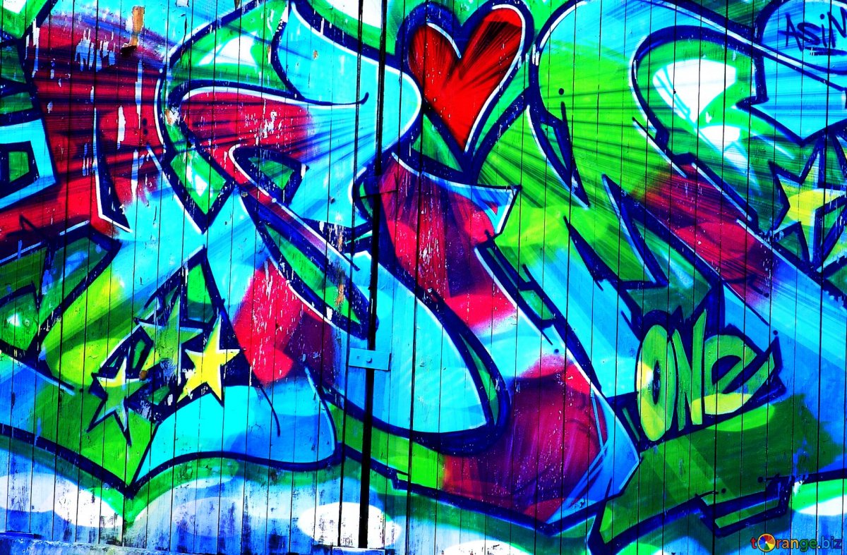 Яркие рисунки граффити