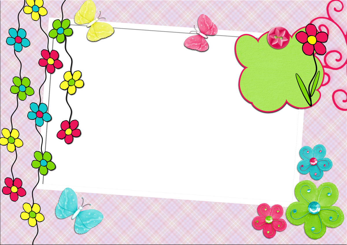 Рамка для текста детская горизонтальная