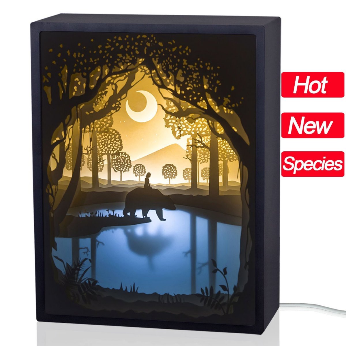 Лайтбокс из бумаги подводная тематика