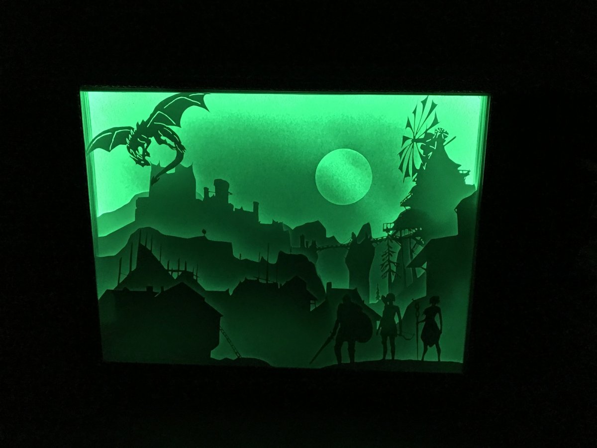 Лайтбокс дракон