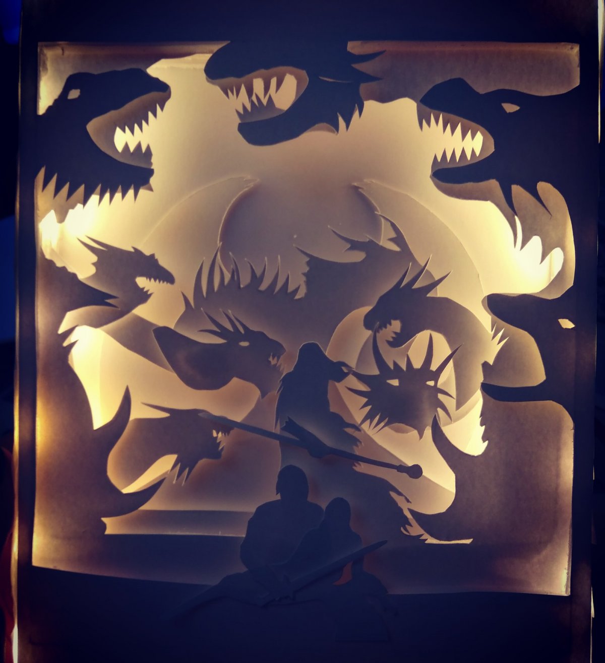 Многослойное панно с подсветкой