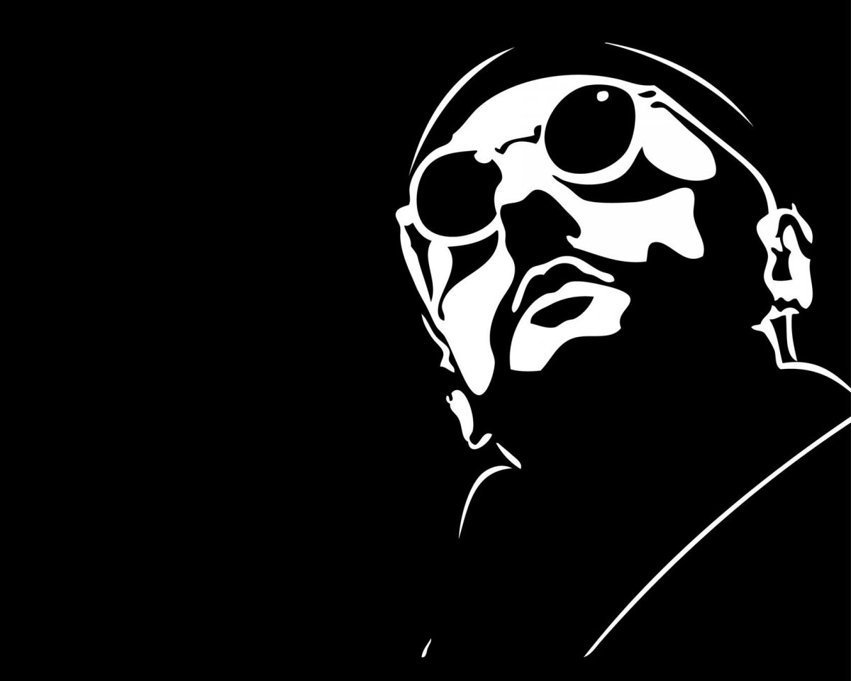 Трафарет на черном фоне