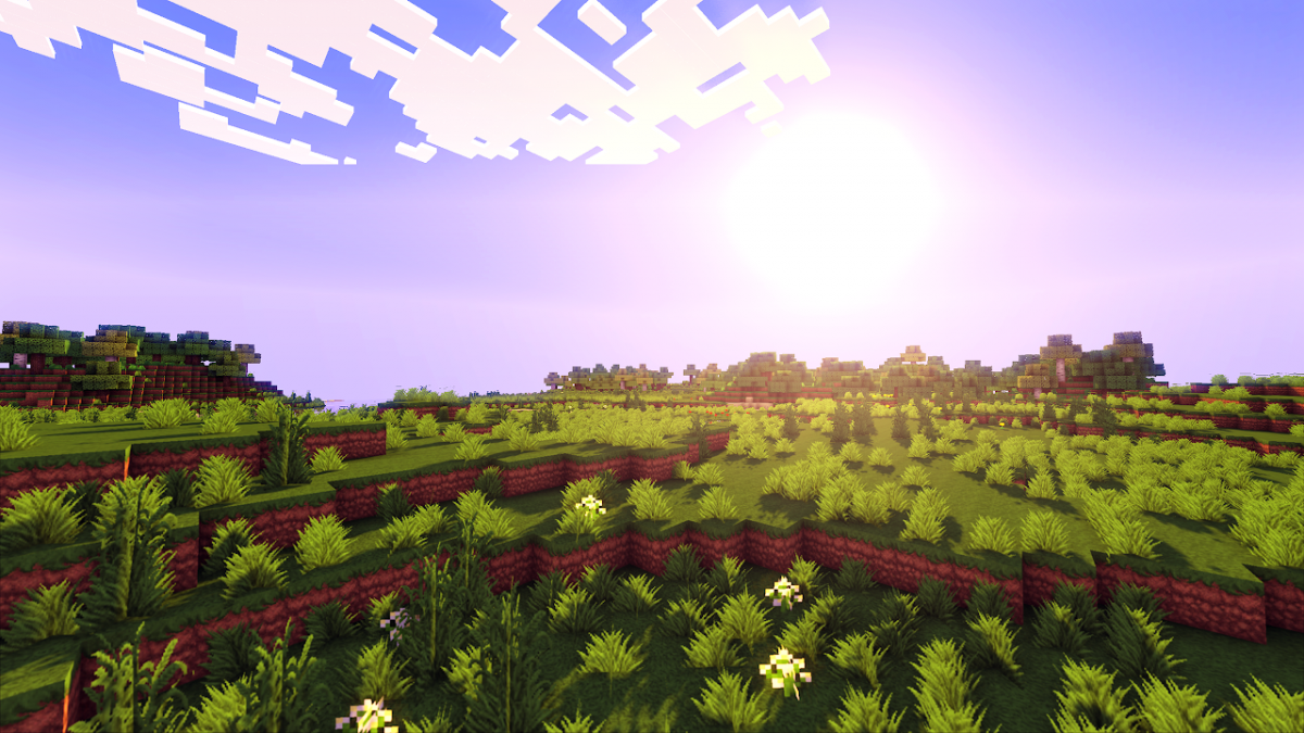 Красивый пейзаж в МАЙНКРАФТЕ