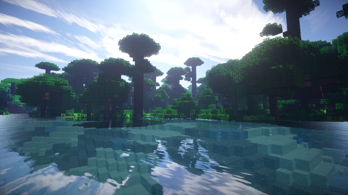 Красивый пейзаж в стиле МАЙНКРАФТА