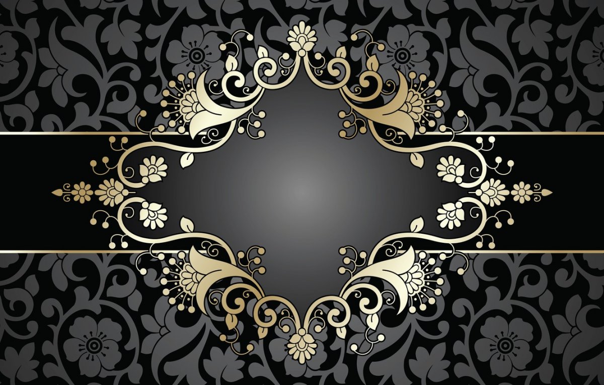 Черный фон с узорами