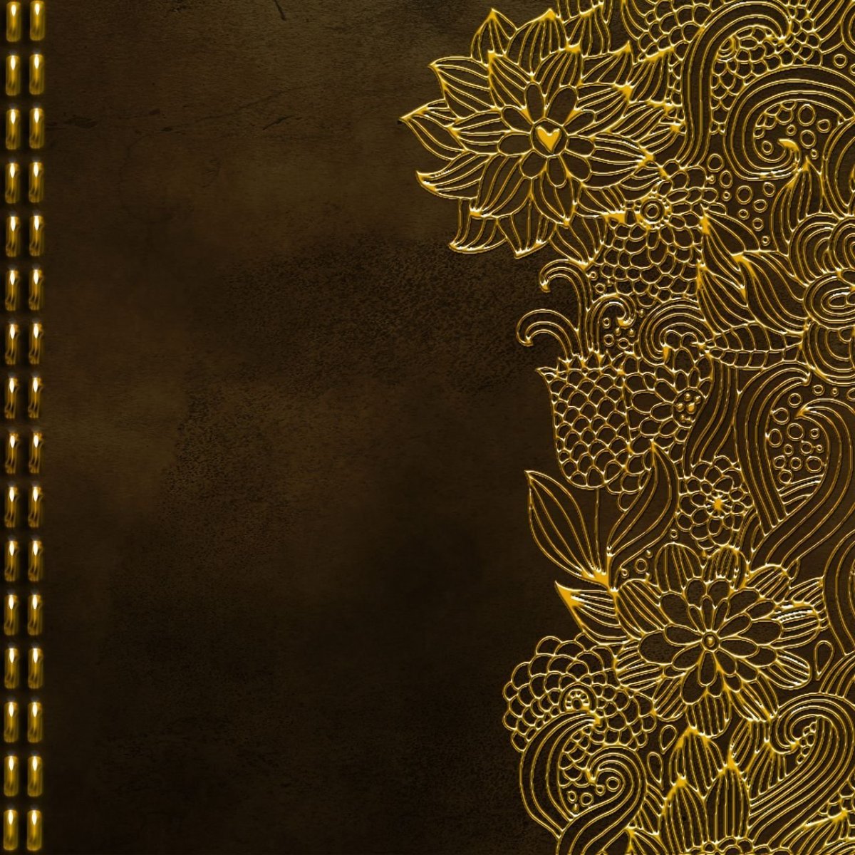 Золотой орнамент на черном фоне