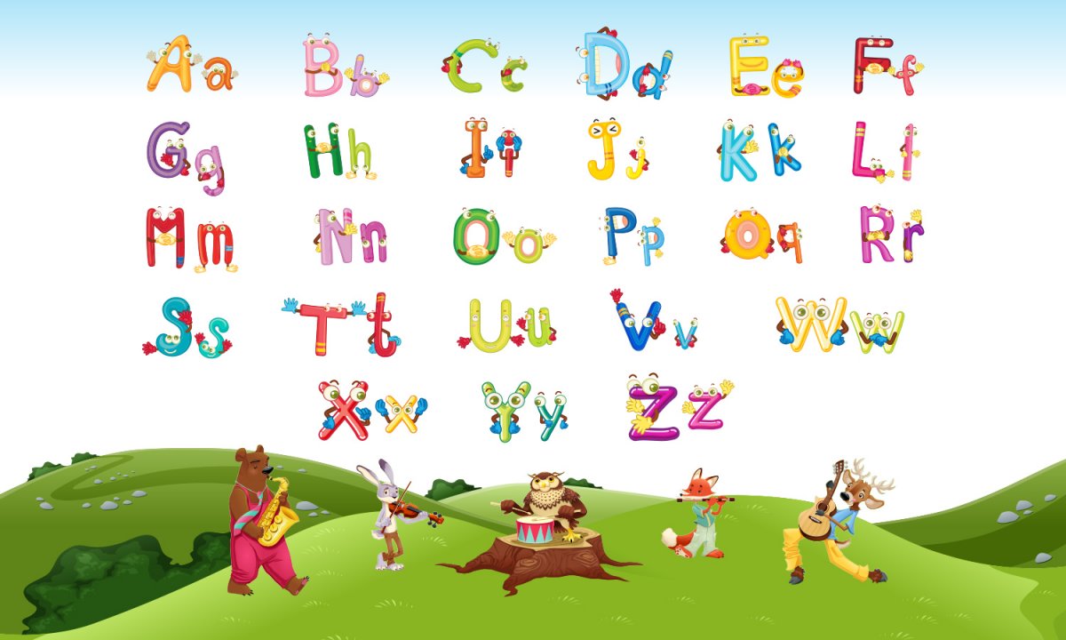 Живой алфавит английский