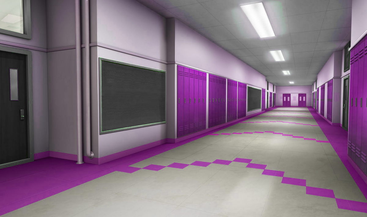 Фон коридора школы для гача лайф